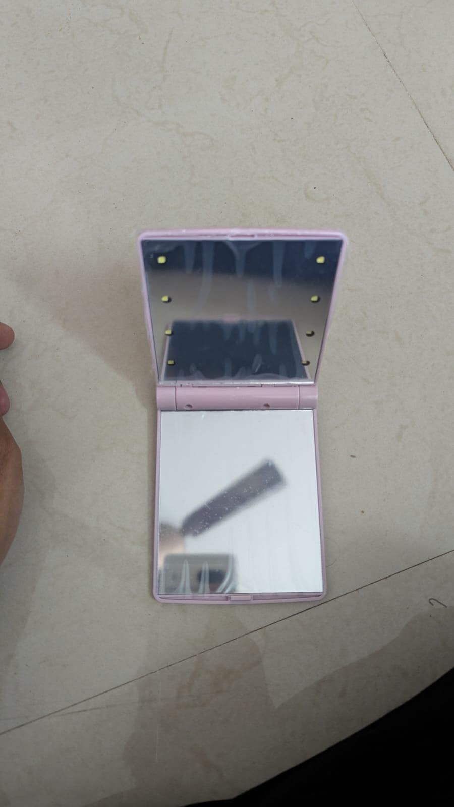 Small portable Folding Makeup Mirror with led Lights